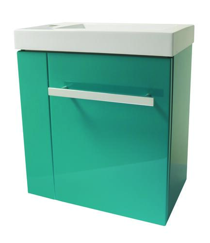 Meuble lave-mains SEYMOUR lagon avec vasque blanche